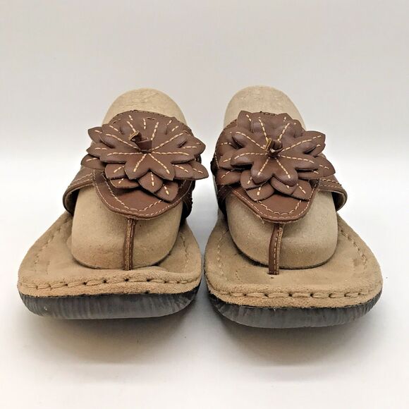 Cliffs by White Mountain Cove Sandals Womens 8M Casual Slip-On Wedge Heel Thong - Picture 2 of 9